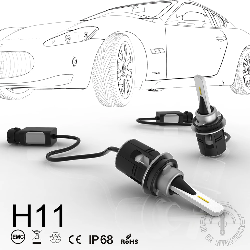 

2018 hot selling small volume B6 Bullet6 car LED headlight bulbs 880 5202 H1 H3 H4 H7 H11 9005 HB3 9006 HB4 9012 Hir2 auto bulbs