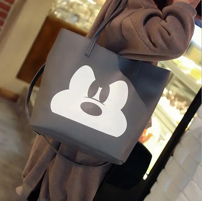 Женская сумка из ПУ кожи с мультяшным принтом | Багаж и сумки