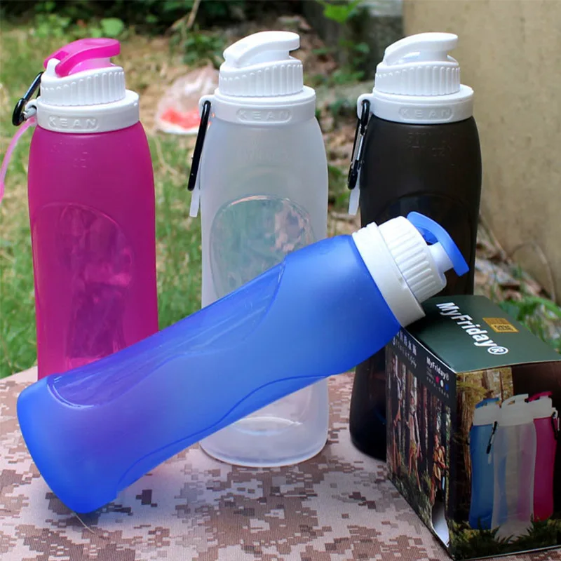 Outdoor Sport Extrusion Type Portable Cup Foldable Silica Gel Glass Travel Tourism Field Gym Soft | Дом и сад
