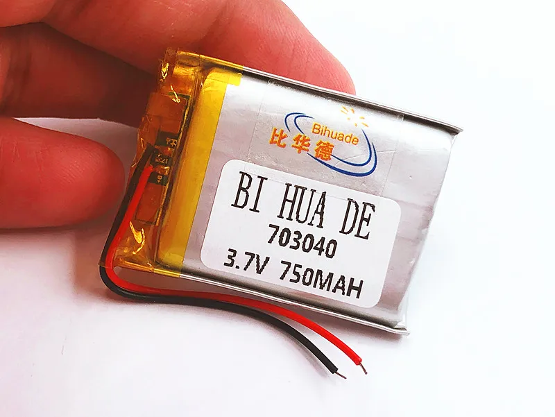 Новая перезаряжаемая литий ионная батарея 3 7 В полимерная литиевая 703040 750 мАч