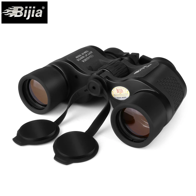BIJIA 10X40 широкоугольный охотничий спортивный телескоп Профессиональный бинокль Высокое разрешение жизни водонепроницаемый