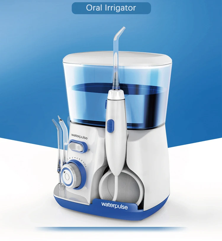 100-240 V Электрический ирригатор полости рта Вода Flosser с 5 наконечники распылителя устные гигиенический набор зубные зубная нить гигиена полости рта зубы чище