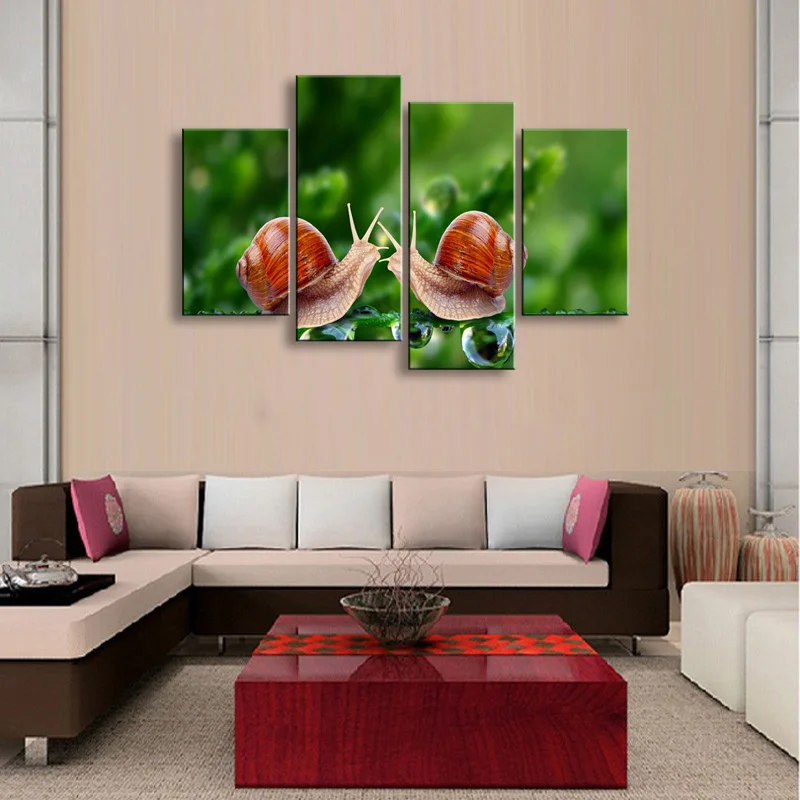 Картина маслом улитки HD printcanvas живопись Photo Print printswall фотографии для Гостиная