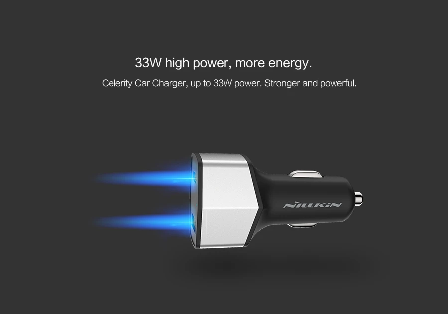 NILLKIN стремительность автомобиля Зарядное устройство 33 Вт USB quick charge 3.0 Тип-C Интерфейс для Xiaomi 5/5S Huawei p9/mate9/p10 OnePlus 2/3/3 т