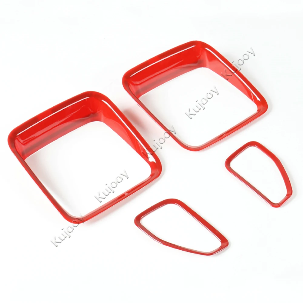 Новинка Внешние детали 4 шт. ABS красная/хромированная/черная отделка задняя фара