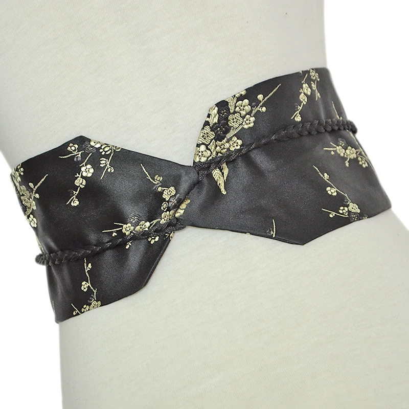Модный женский Ретро Цветочный халат с принтом, пояс, японский широкий корсет, пояс для кимоно, пояс с лентой, BG-628