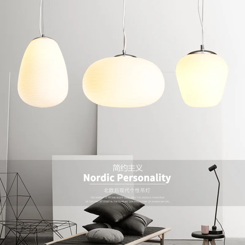 

Modern living room creative bedroom lamp Nordic restaurant lamp dining room single head Nordic dining Pendant Lights WF4121022