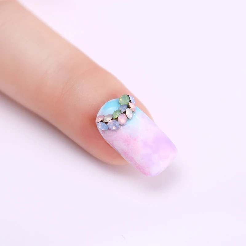 BORN PRETTY Opal ногтей горный хрусталь розовый зеленый острый низ красочный Маникюр