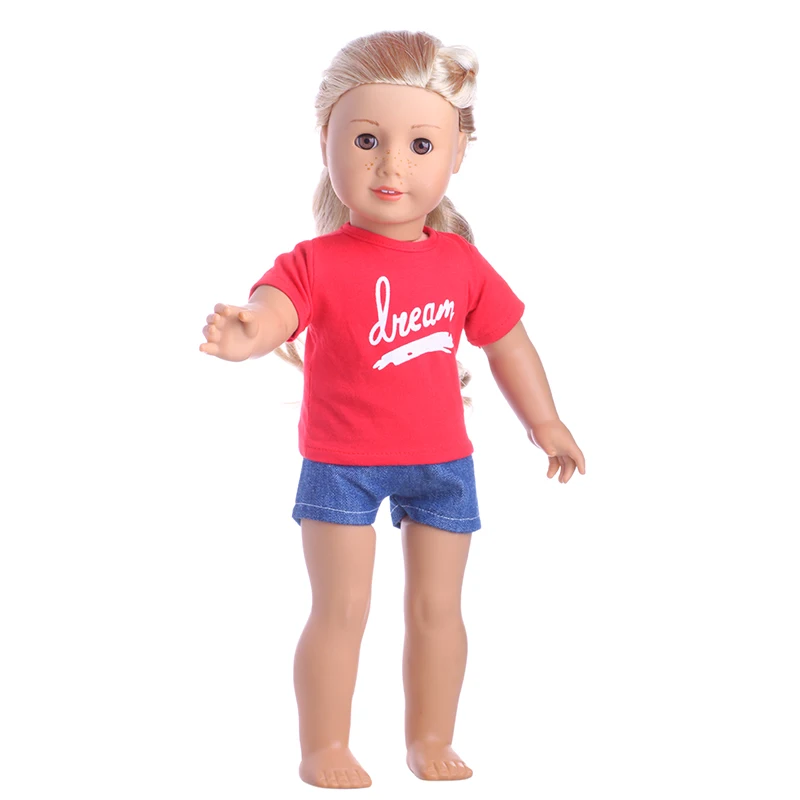 LUCKDOLL стильная пижама и одежда для сна подходит 18 дюймовых американских кукол 43 см
