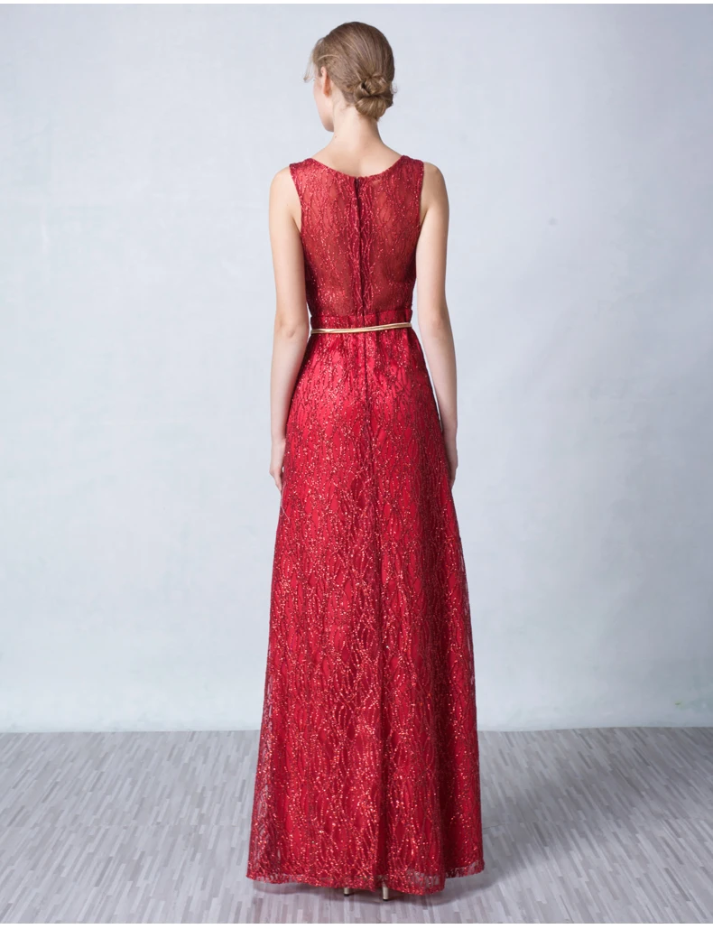 Gold Long Evening Dress The Bride Married Banquet Luxury Sequined Sleeveless Floor-length Party Prom Dresses Custom | Свадьбы и