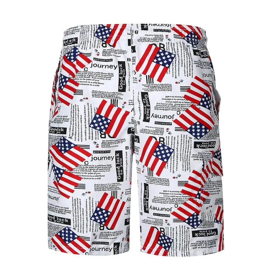 Американский флаг princotton льняные шорты Для мужчин летние мужские бермуды