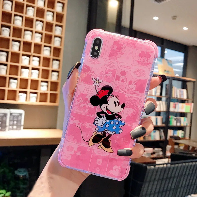 Для iphone XS Max милые Микки Минни Подушки Безопасности телефонные чехлы для XR X 7 плюс