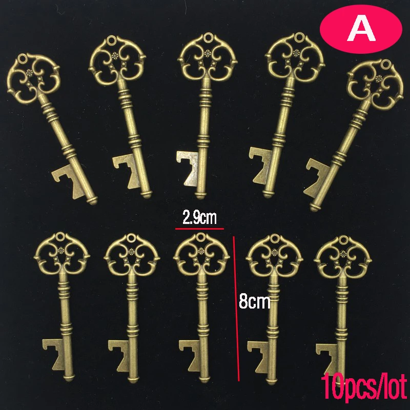 A-10pcs 10 шт./лот Свадебные сувениры бутылка в форме черепа открывалка бирки свадебные сувениры и подарок для гостей вечерние сувениры праздничные вечерние принадлежности - Цвет: A-10pcs