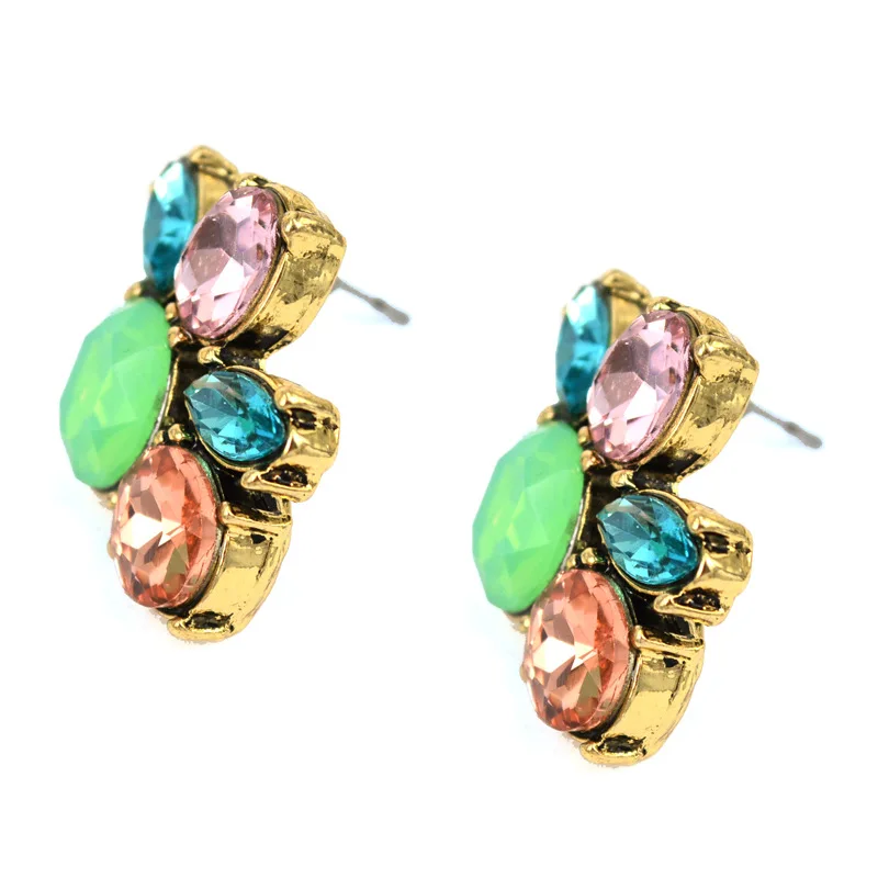 Горячая Мода Преувеличенные дорогостоящие флуоресцентные цветные Серьги