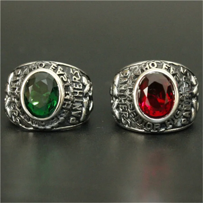 1 шт. Новое поступление зеленый красный камень темно синее кольцо 316L нержавеющая