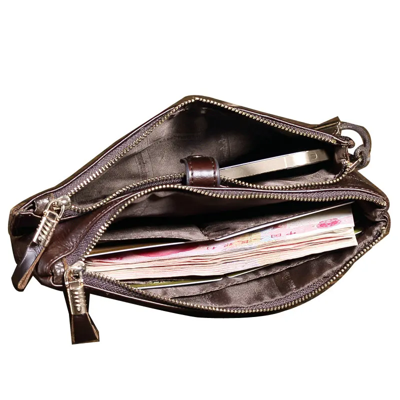 GENODERN мужские сумки клатчи бумажники из натуральной кожи деловые мужской кошелек