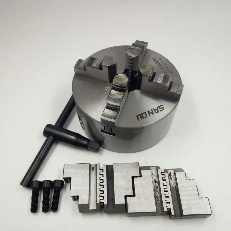Токарный патрон CNC4 челюсти Самоцентрирующийся " K12-130 K12 130 закаленная сталь для сверлильного фрезерного станка