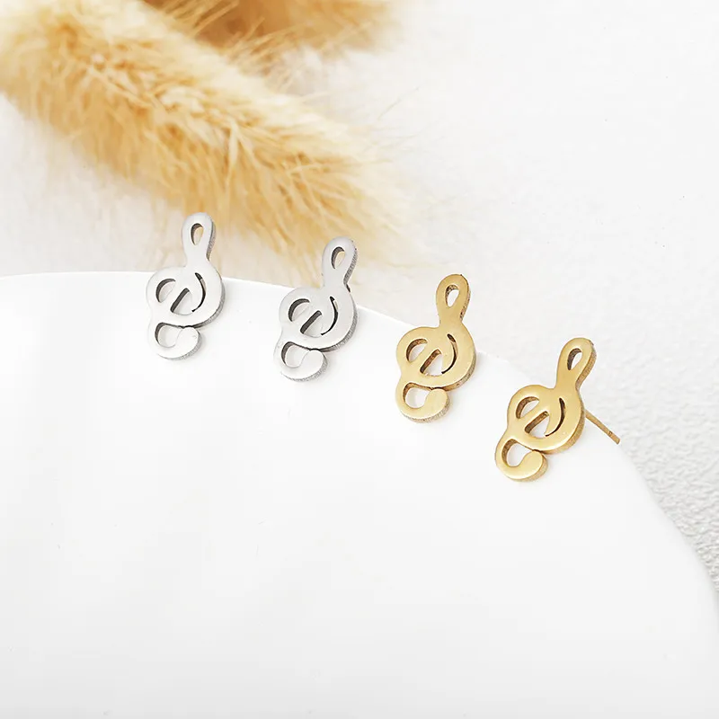 Нержавеющая сталь золотого и серебряного цвета Примечание серьги для женщин