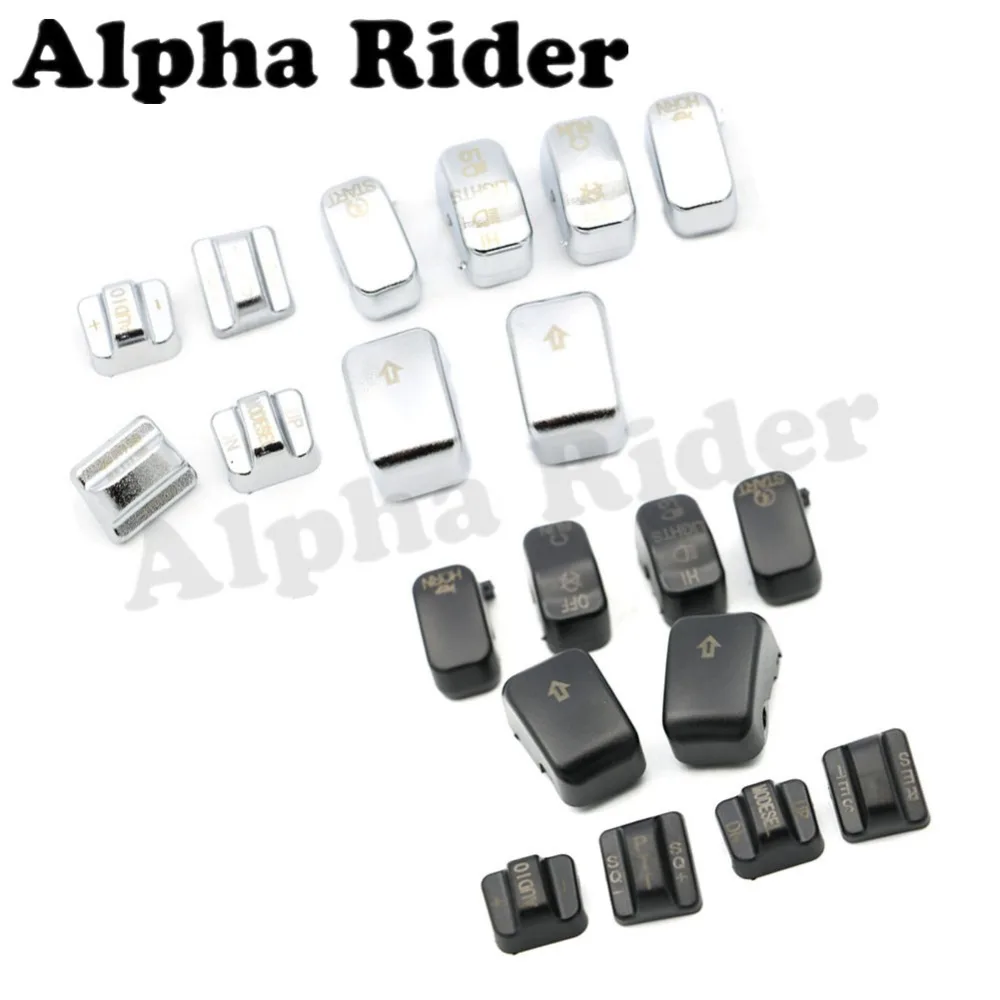 9 шт. мотоциклетный ручной переключатель корпус кнопки колпачок набор для Harley