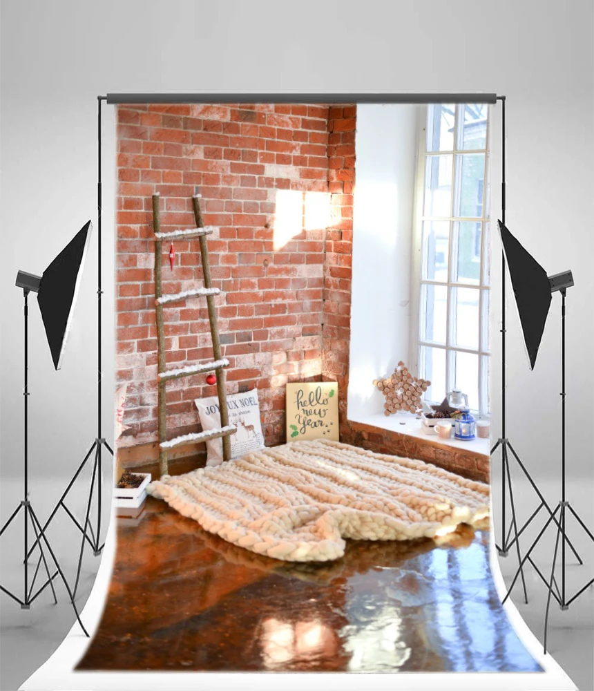 Laeacco Кирпичная Стена Окно ковер Boudoir Детская фотография фоны индивидуальные