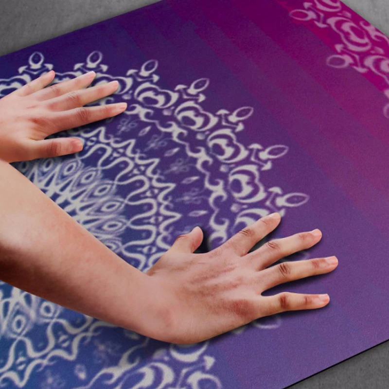 5 мм Lotus Pattern замшевый коврик для занятий йогой нескользящий похудения фитнес