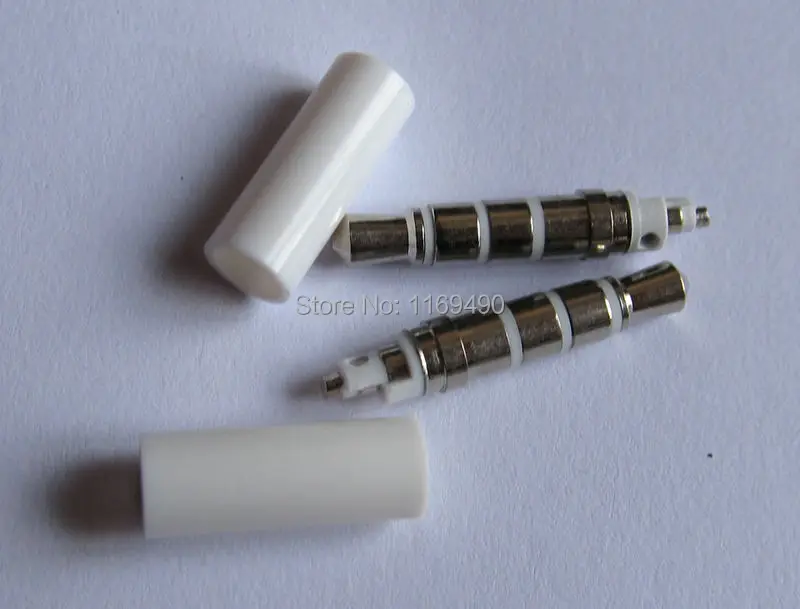 10 шт./Лот Белый 4 полюсный 3 5 мм Штекерный стерео разъем ремонт наушников аудио