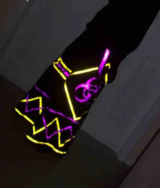 New Fluorescence Raver Ore Techno Hardstyle Tanz Hose Melbourne Shuffle Pants Reflective DJ PHAT Trousers