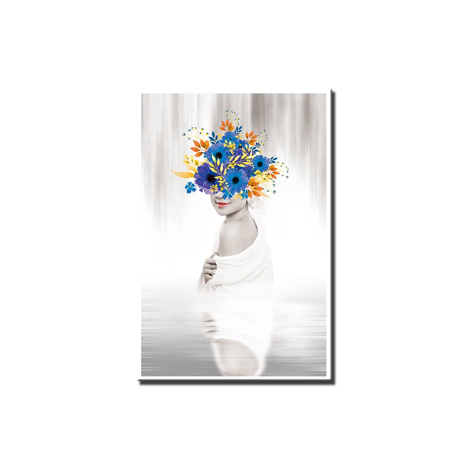 Абстрактная Мода винтажная Леди Девушка настенная Картина на холсте