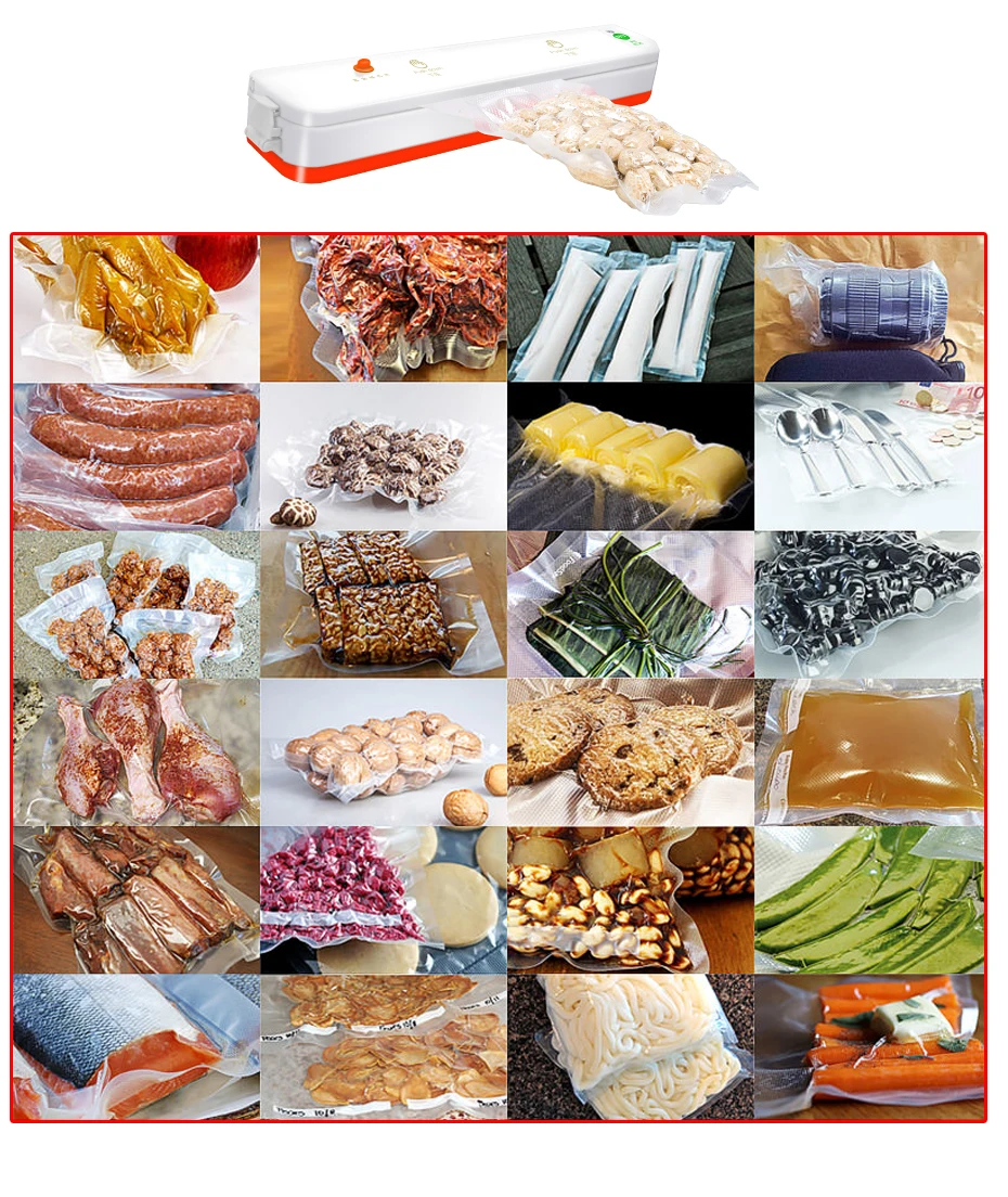 Nineplus кухонные вакуумные пакеты для хранения пищевых продуктов, пакеты для вакуумного упаковщика, пакеты для хранения свежих продуктов, длительное хранение 12+ 15+ 25+ 28 см* 500 см, 4 рулона/партия