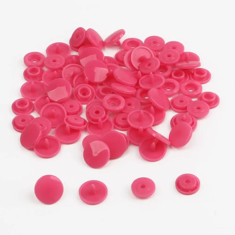 Dark Fuchsia 20 наборов T5 круглые застежки-кнопки из смолы для стеганного одеяла, простыни, кнопки для одежды, аксессуары для детской одежды, зажимы - Цвет: Dark Fuchsia