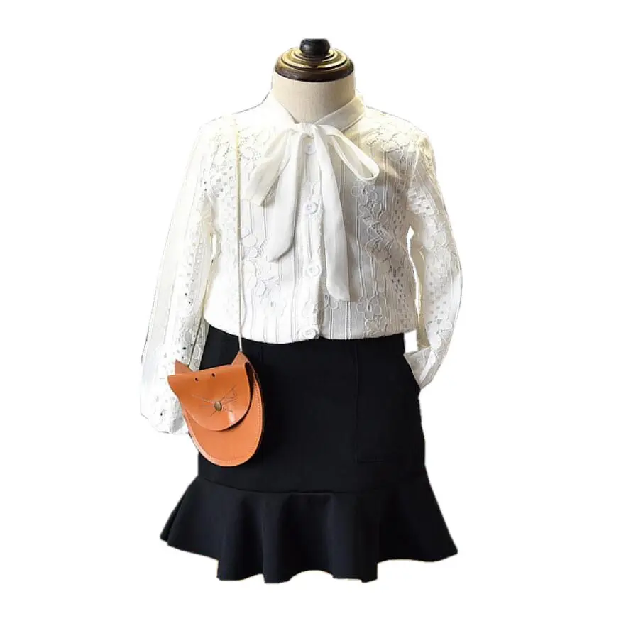 Весна 2018 комплект детской одежды для девочек ясельного возраста белая кружевная