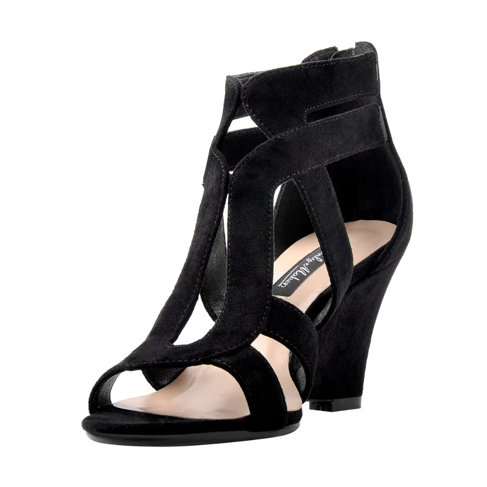 Onlymaker/женские сандалии гладиаторы на танкетке с вырезами Пикантные Повседневные