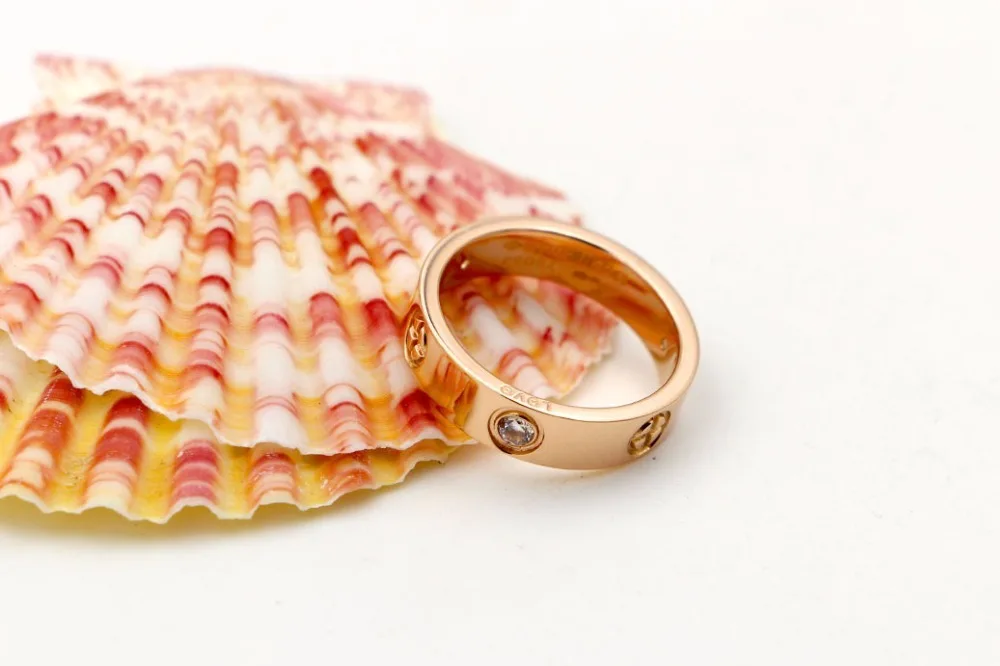 Титановая сталь, модное классическое кольцо известного бренда Bague Cross Patter, обручальное кольцо для женщин/мужчин, золотого цвета, ювелирные изделия для влюбленных