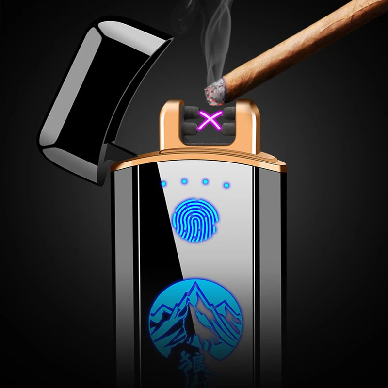 Электрический сенсорная зажигалка с двойной дуги сенсор электронная USB