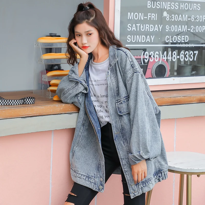 Длинная джинсовая куртка для женщин новинка 2018 женские облегающие джинсовые