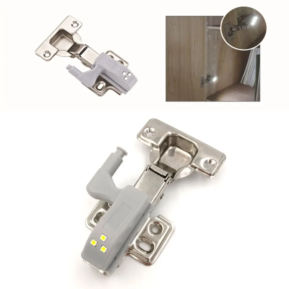 

Universal Furniture Cupboard Cabinet Wardrobe Hinge Led Lamp Night Light Door Open Auto ON LED Bulb