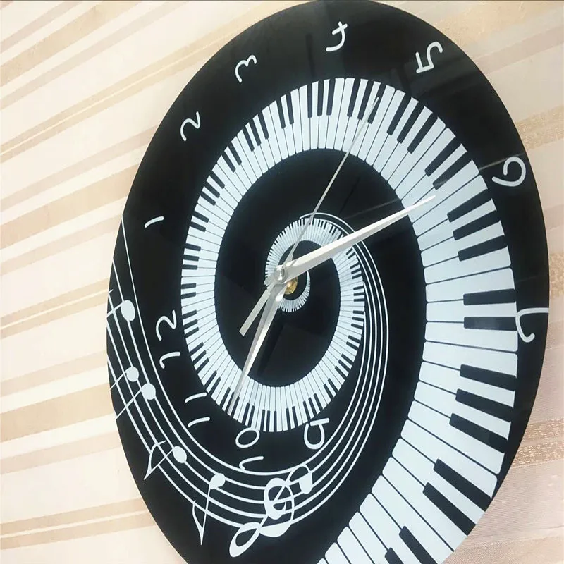 Пианино кварцевые настенные часы акриловые Современные horloge цифровые домашний