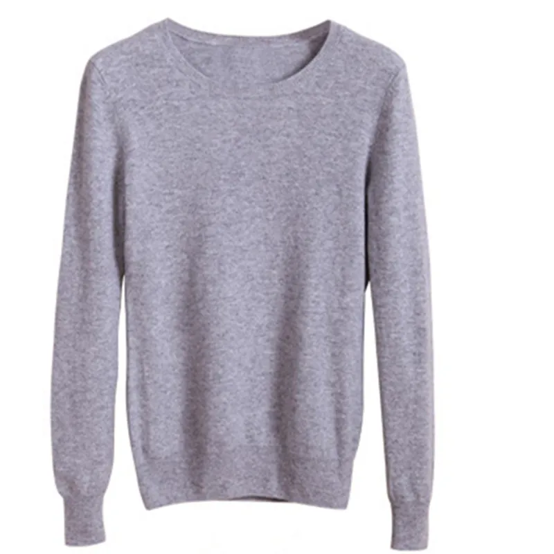 Свитер женский однотонный с длинным рукавом облегающий размера плюс | Женская