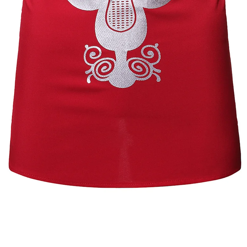 Мужская рубашка с v образным вырезом и длинными рукавами в африканском стиле