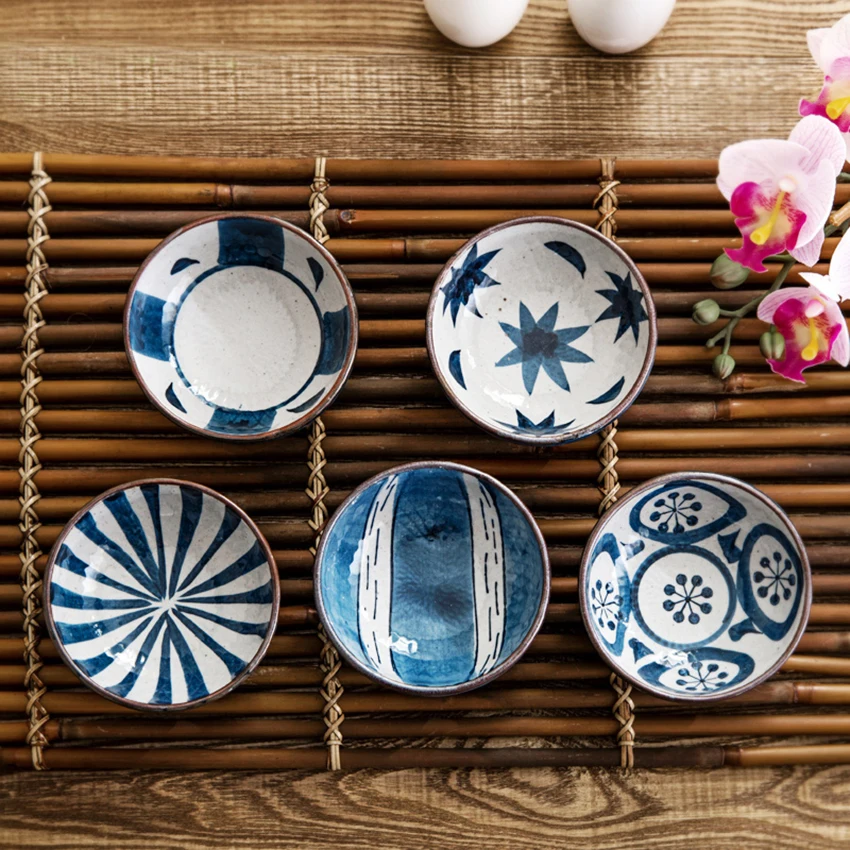 

Japanese Tableware Ceramic Bowl Taste Dish Small Plate Vinegar Seasoning Snack Dish Soy Sauce Dishes Porcelain For Kitchens