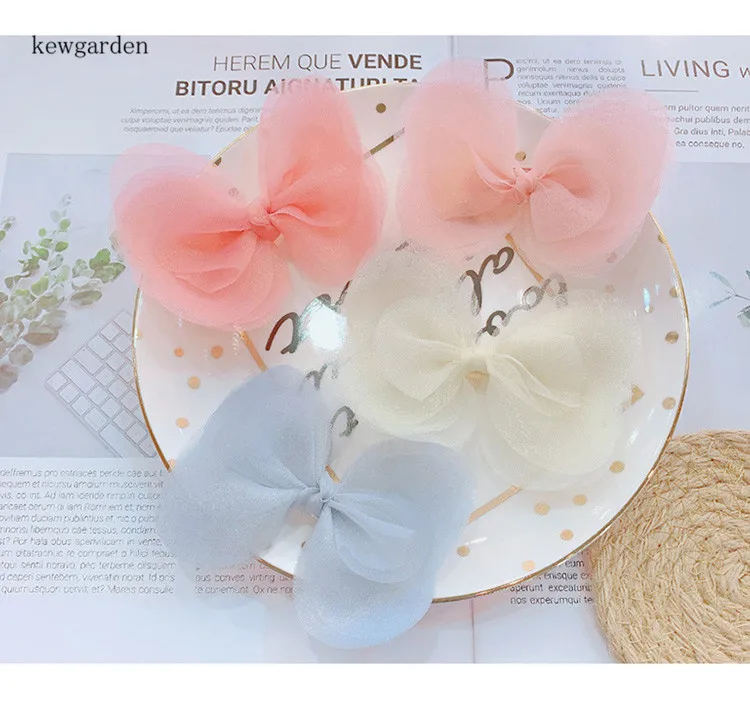 Kewgarden Baby Girls Аксессуары для волос милый шифоновый бантик заколки-пряжки заколки