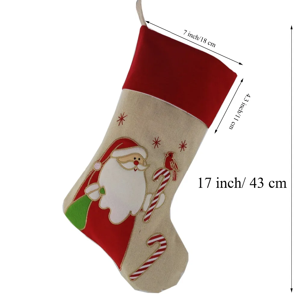 Бесплатная доставка милые рождественские чулки комплект из 3 Санты оленя