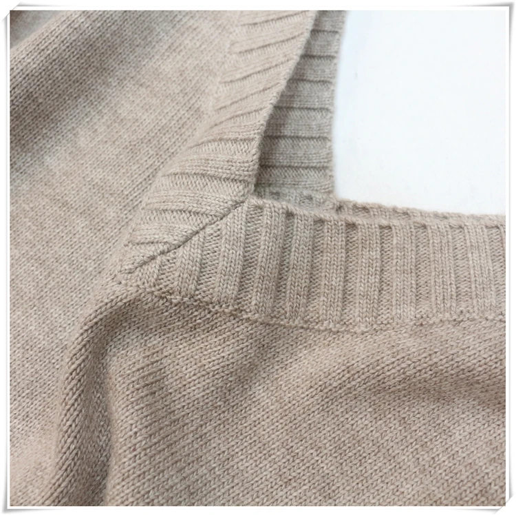 Зимний шерстяной + кашемировый вязаный теплый костюм с V образным вырезом