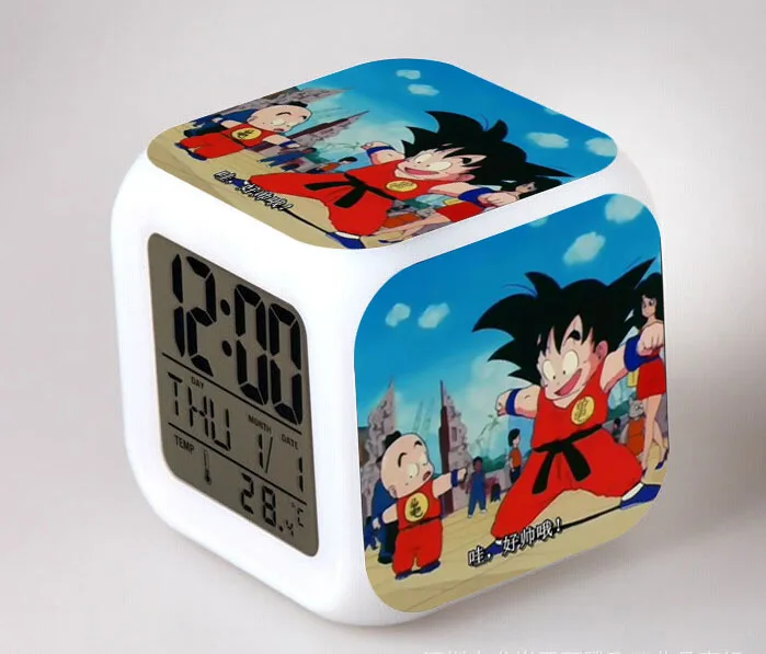 34 Аниме фигурки Dragon Ball z светодиодный цветной сенсорный светильник Супер Saiyan God супер Гоку Вегета будильник ПВХ Супер Figma детские игрушки - Цвет: 34