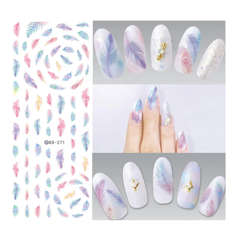 5 шт./лот водные переводные наклейки для ногтей богемные этнические элементы