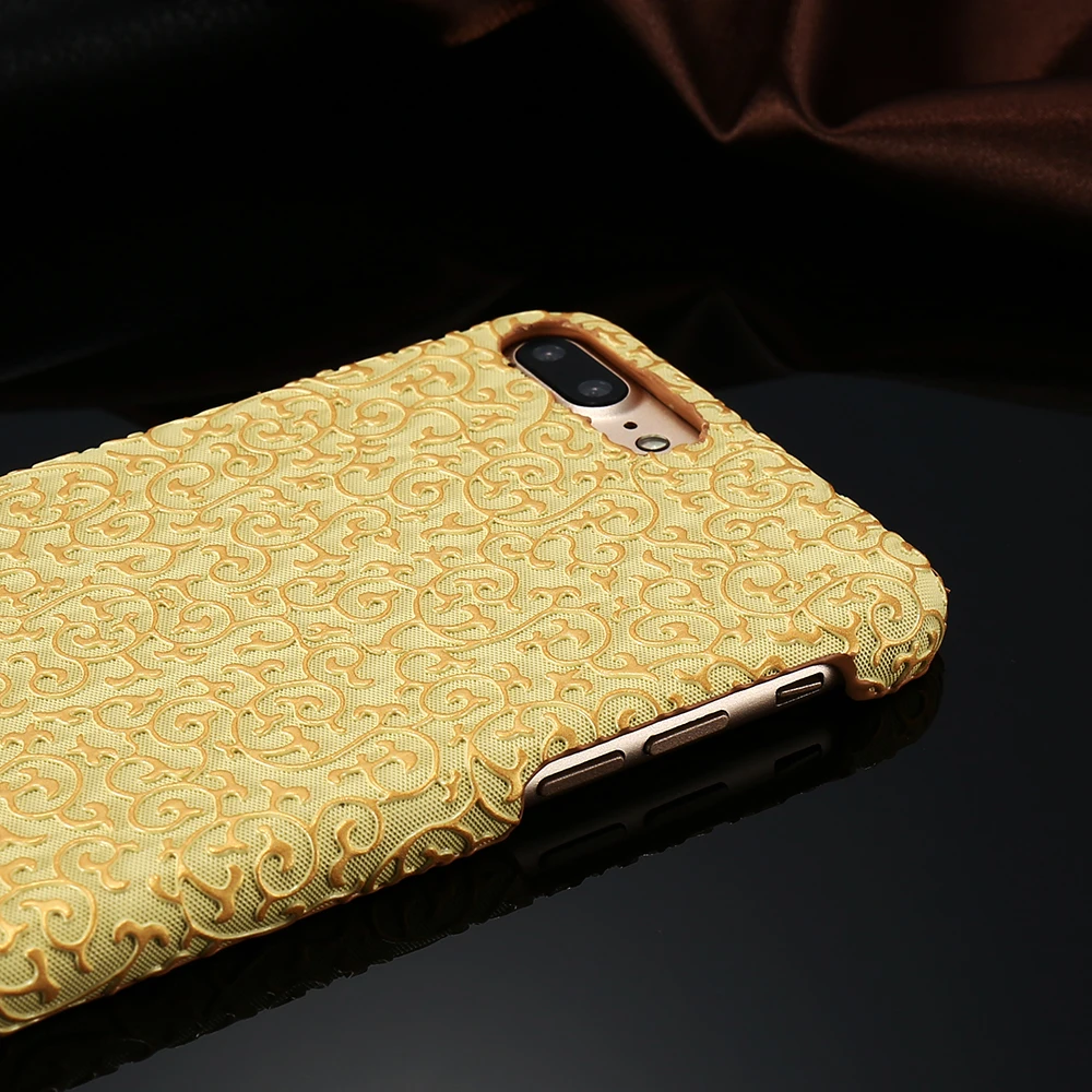 Ретро Дворец Цветок Pattern Жесткий PC Phone Чехол Для iPhone 7 плюс Крышка Мода 3D Телефон