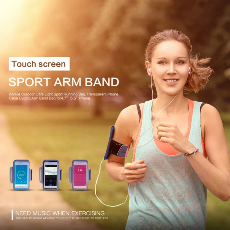 

High Quality Running Armband for iPhone 7 plus 6 Plus 6S Plus 5.5 Inch Water Resistant Sports Armband Best for Workout Exercise