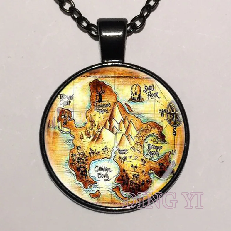 Питер Пэн ожерелье карта нетландии Нетландии сказка художественное