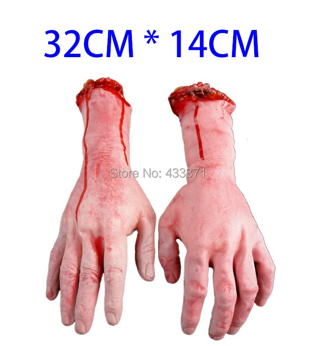 Hallowmas Camouflage Shock Toys Jokes Tricky Funny Horror Fake Prosthetic Bloody Hands Broken Hand Free Shipping 100pcs/lot | Игрушки и