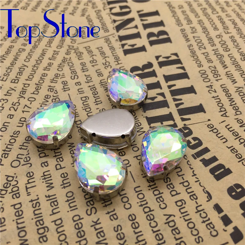Crystal AB Color Droplet Sew on Rhinestones In Claw Setting Dress Garments DIY 6x10mm 8x13mm 10x14mm 13x18mm 18x25mm 20x30mm | Дом и сад